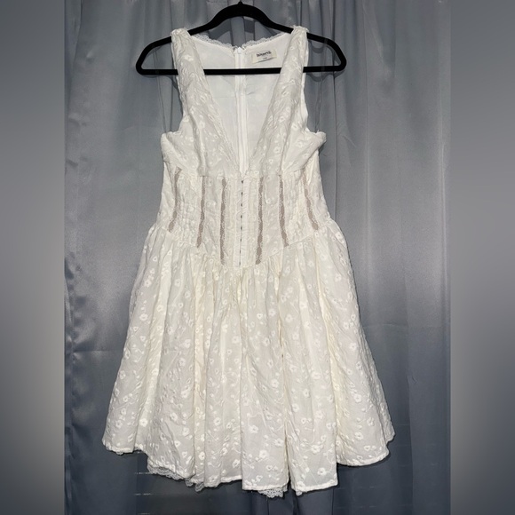 House of CB Ivory Textured Dress - Picture 2 of 6